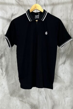 Luxury Cotton Polo Shirt – Soft, Stretchy, Performance Fit - Black