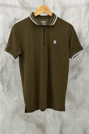 Luxury Cotton Polo Shirt – Soft, Stretchy, Performance Fit - Brown