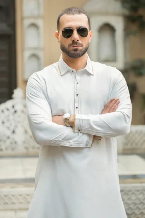 BOSKI Eid Formal Embroidered Kurta Suit – Stitched Premium Wash & Wear