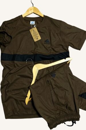 Brown Perform Flex Tracksuit with Stretchable Cotton and Luxury Soft Finish