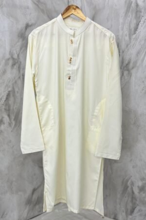 Signature Purely Fitted White Stitched Suit – Elegant & Timeless Design