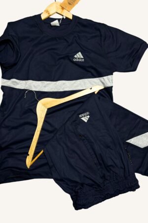 Stretch Pro Blue Tracksuit – Cotton Comfort, Quick-Dry, Modern Fit for Men